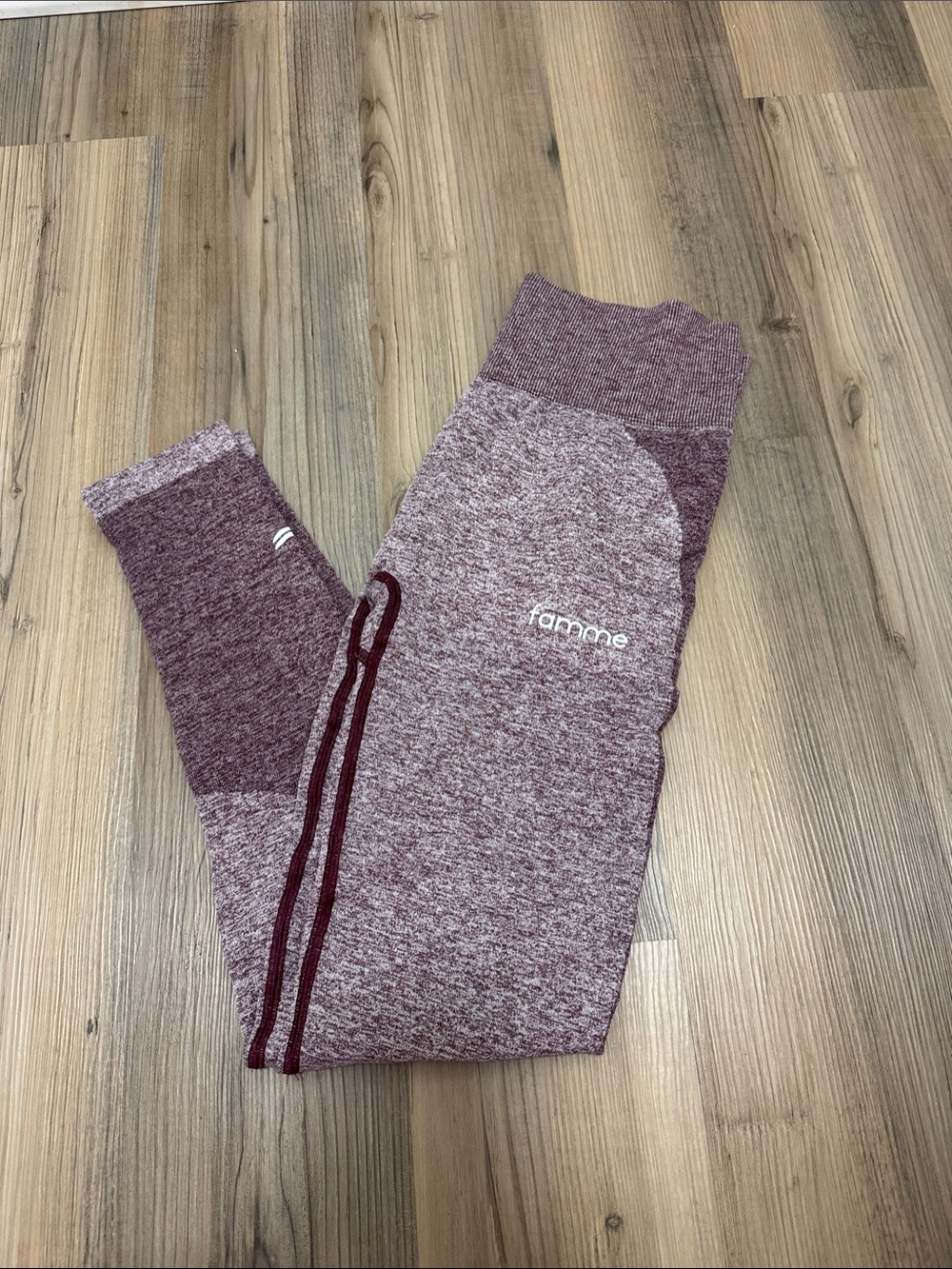 Famme Women's Burgundy Seamless Leggings